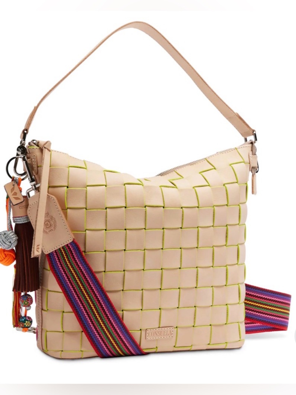 NWT Consuela Jody Hobo Woven Leather Shoulder/Crossbody Bag